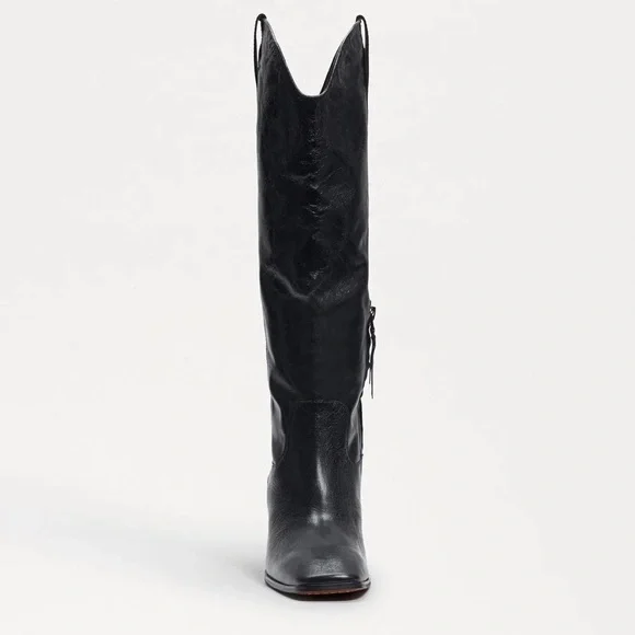 Sam Edelman Women's Britten Western Square Toe Boot Black Women’s Size 8.5 - Picture 2 of 9